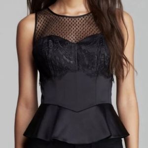 NWT Guess Iconic Black Bustier Lace Tank XS